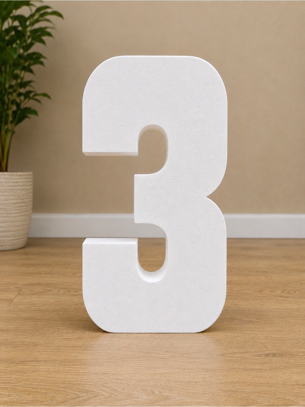Large Decorative Foam Numbers 3/ 30” Tall Event Props